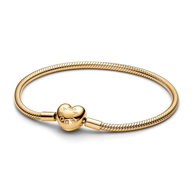 Brazalete Pandora Moments Cadena de Serpiente con Cierre de Corazón