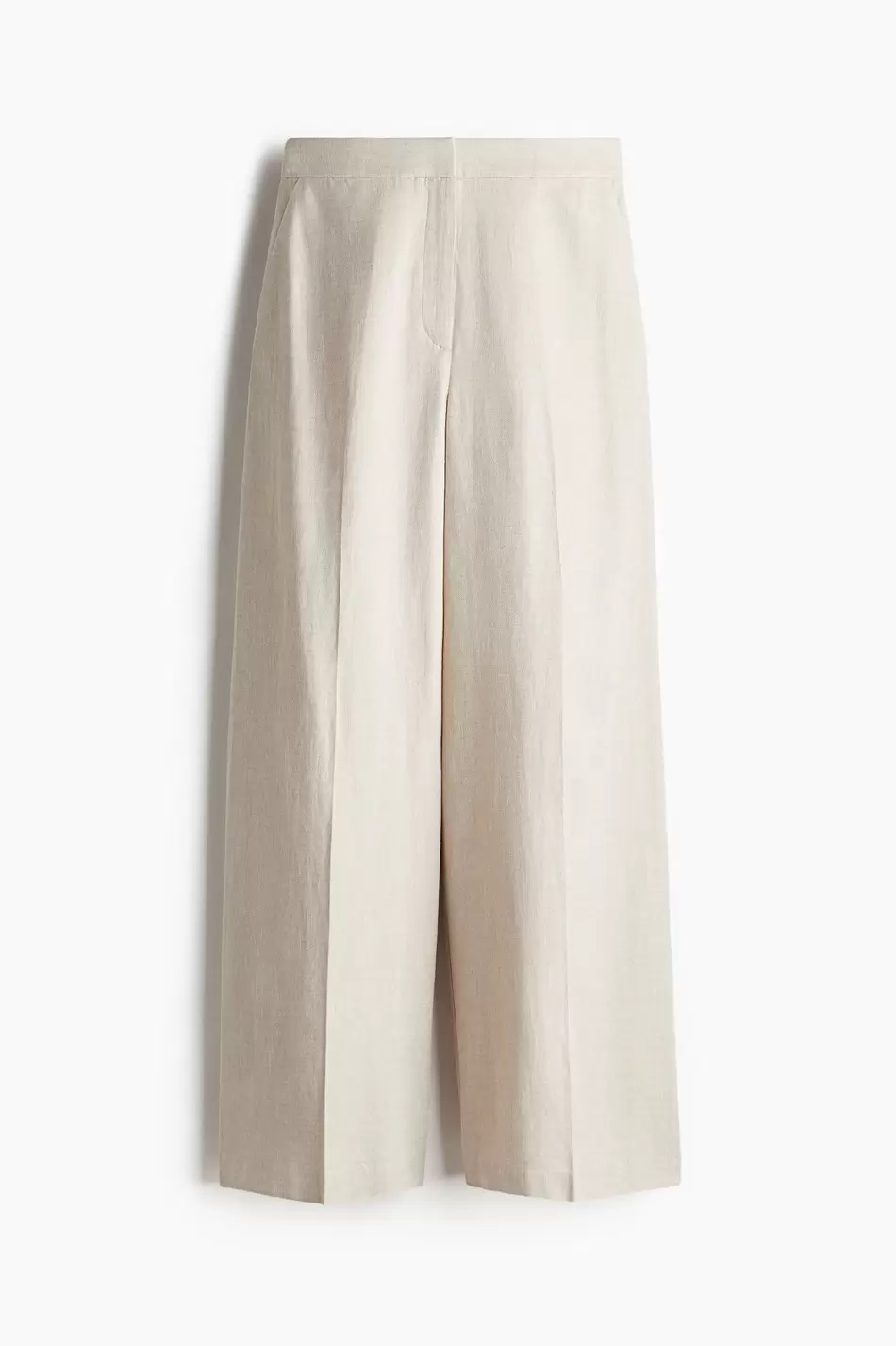 Pantalón amplio en mezcla de lino