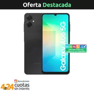 Celular Samsung Galaxy A06 5G 128GB/4G Negro Liberado