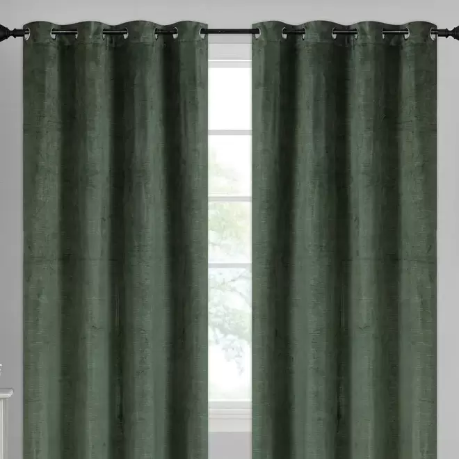 Cortina Premium Velvet 2 Piezas Oliva