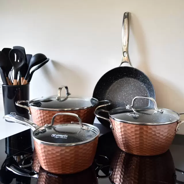Batería de cocina 7 piezas Copper Simplit antiadherente