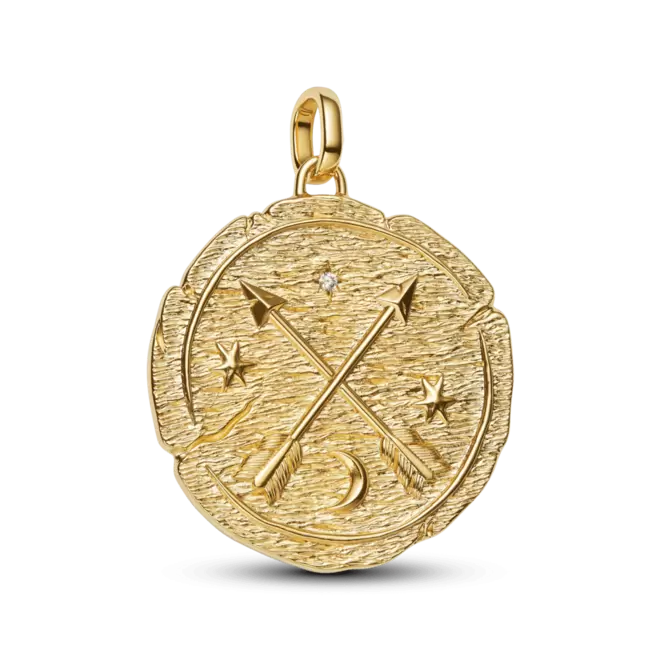 Charm Talismán Grande Con Flechas Cruzadas