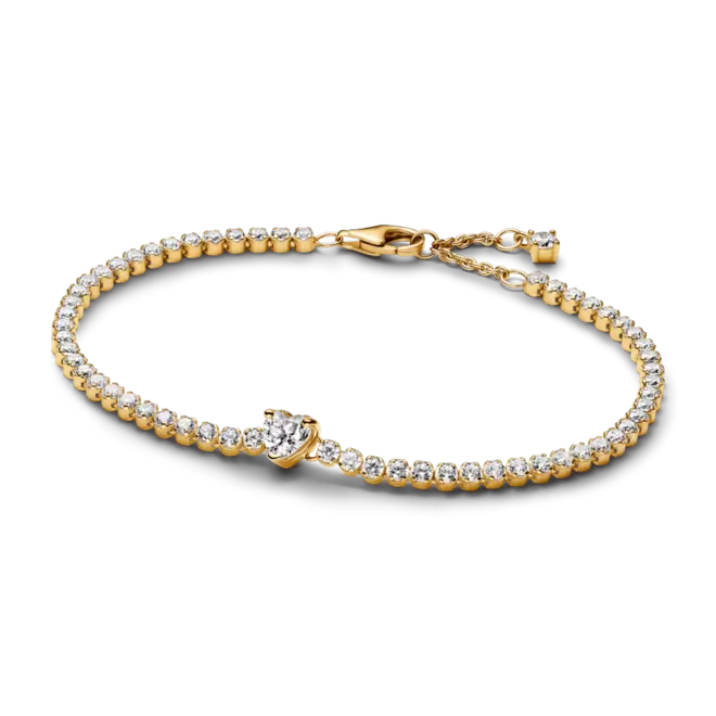 Brazalete Tenis Corazón Brillante