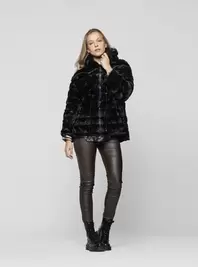 Parka Reversible Mujer Orian Negro Lineatre