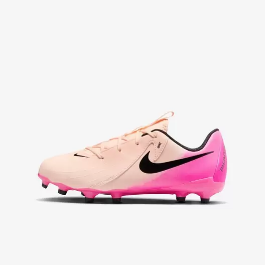 zapato de fútbol nike phantom gx 2 academy rosado fg niño