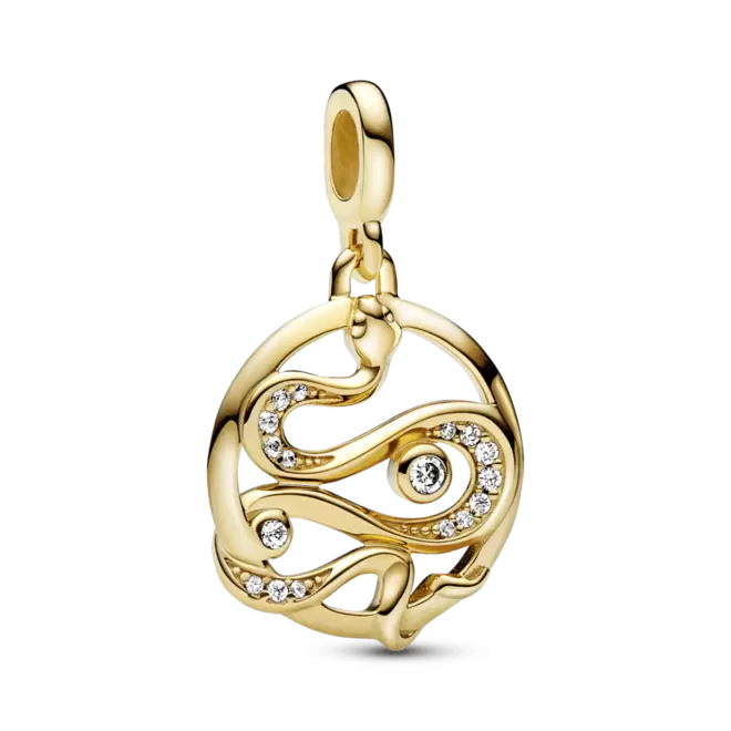 Medallón grabable Serpiente de pavé Pandora ME