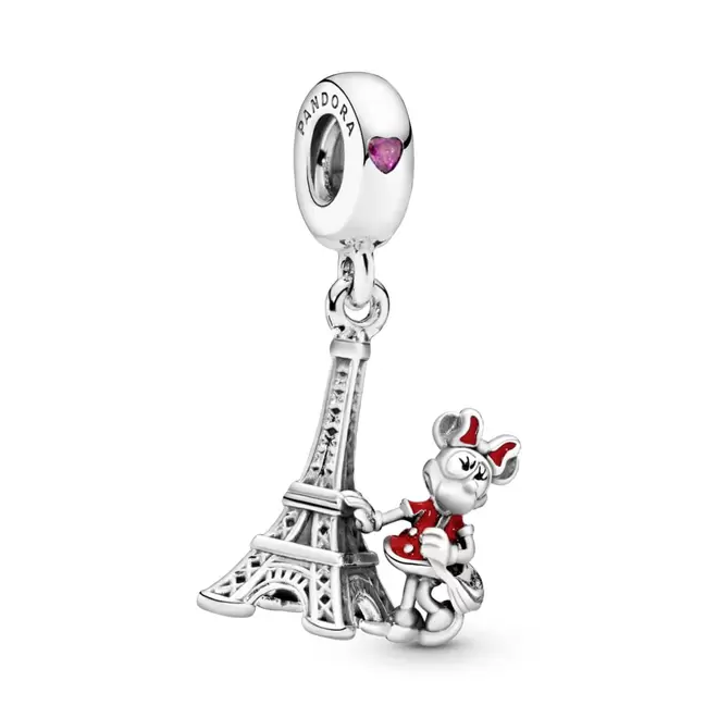 Charm colgante Torre Eiffel con Minnie Mouse