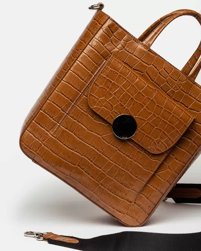 Shopper The Circle en cuero croco