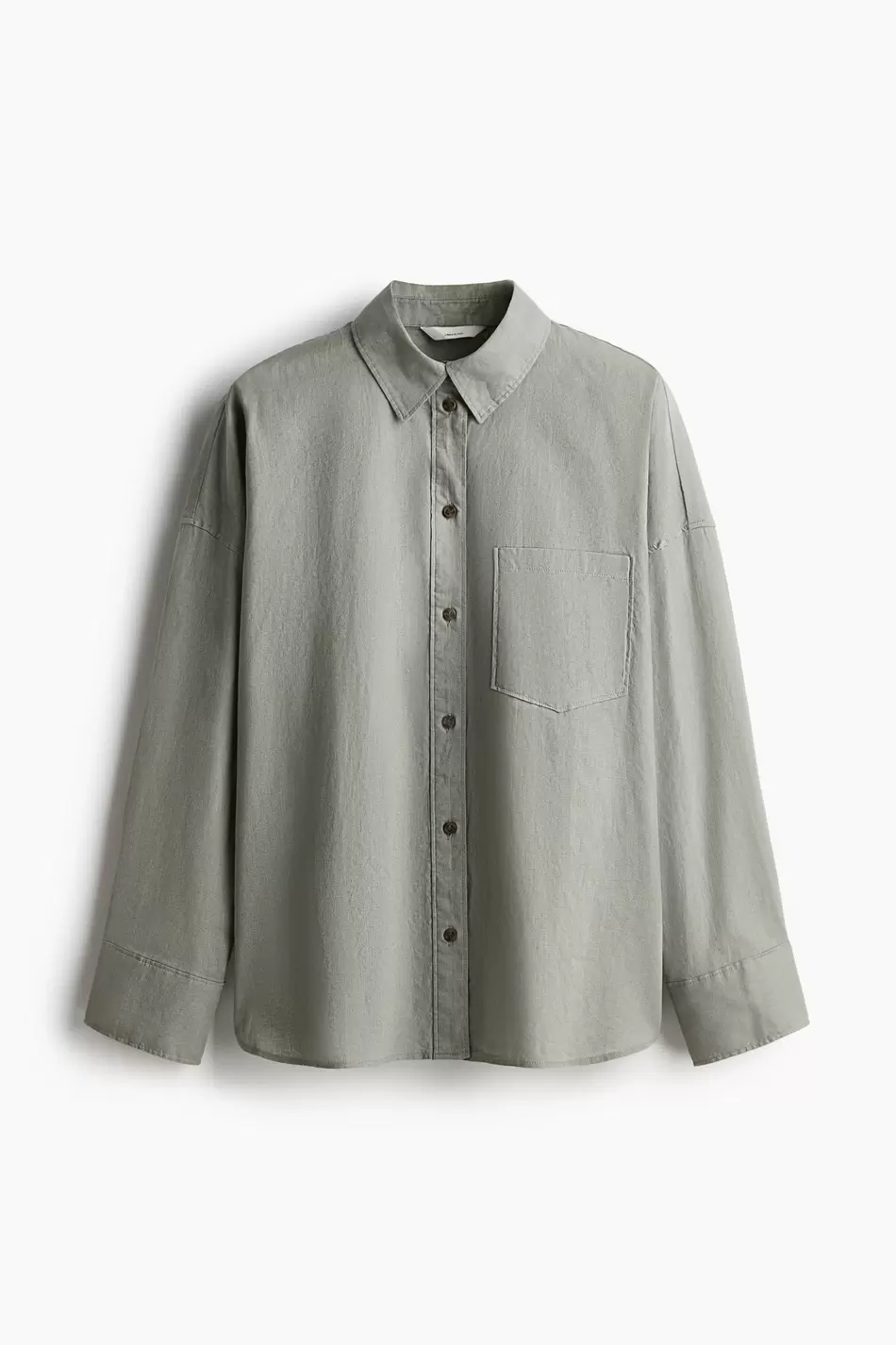 Camisa oversize en mezcla de lino