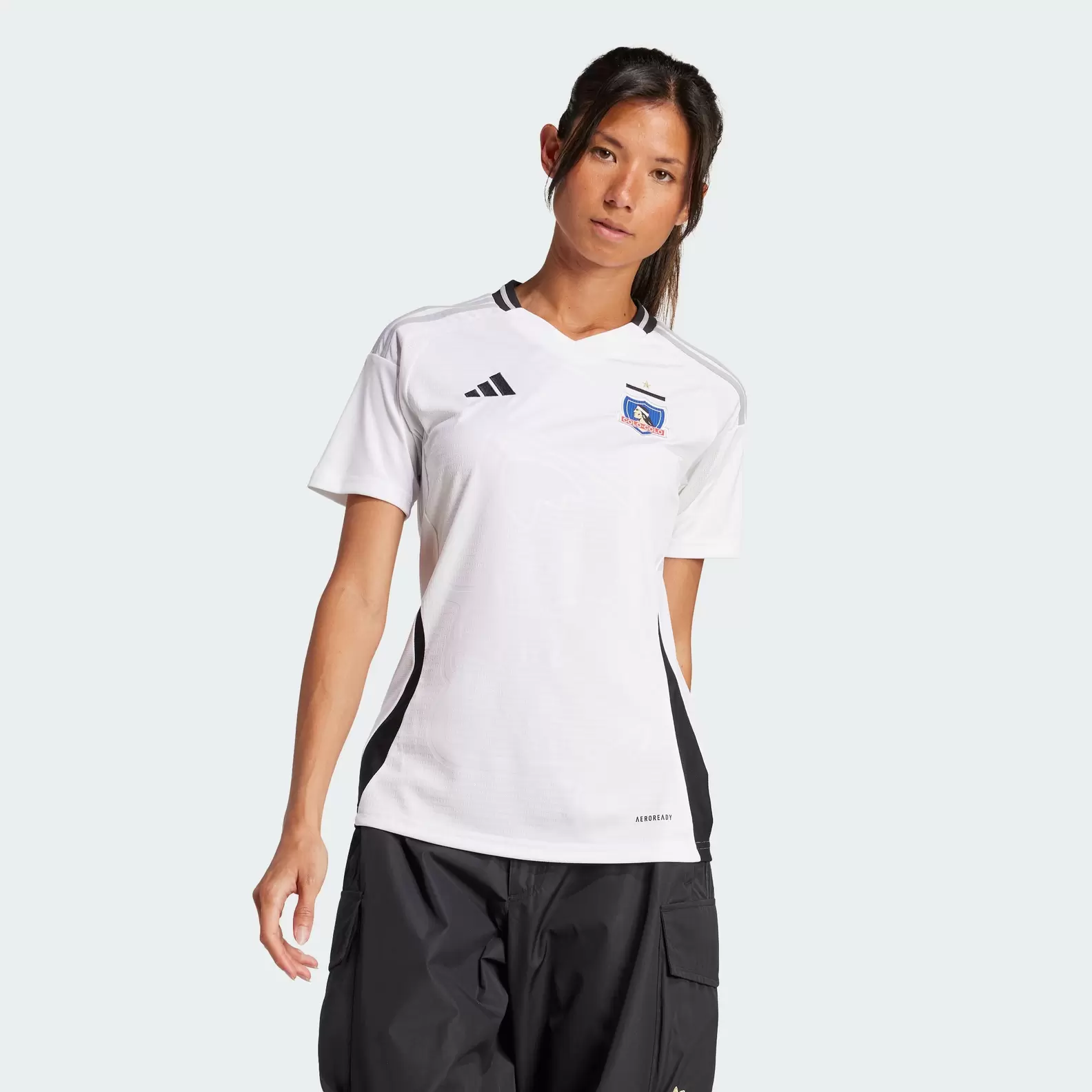 camiseta adidas colo colo local 2025 mujer