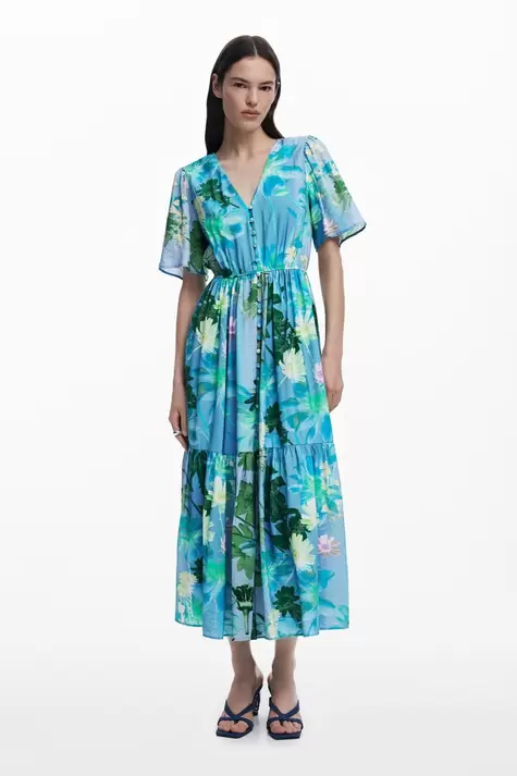 Vestido camisero floral