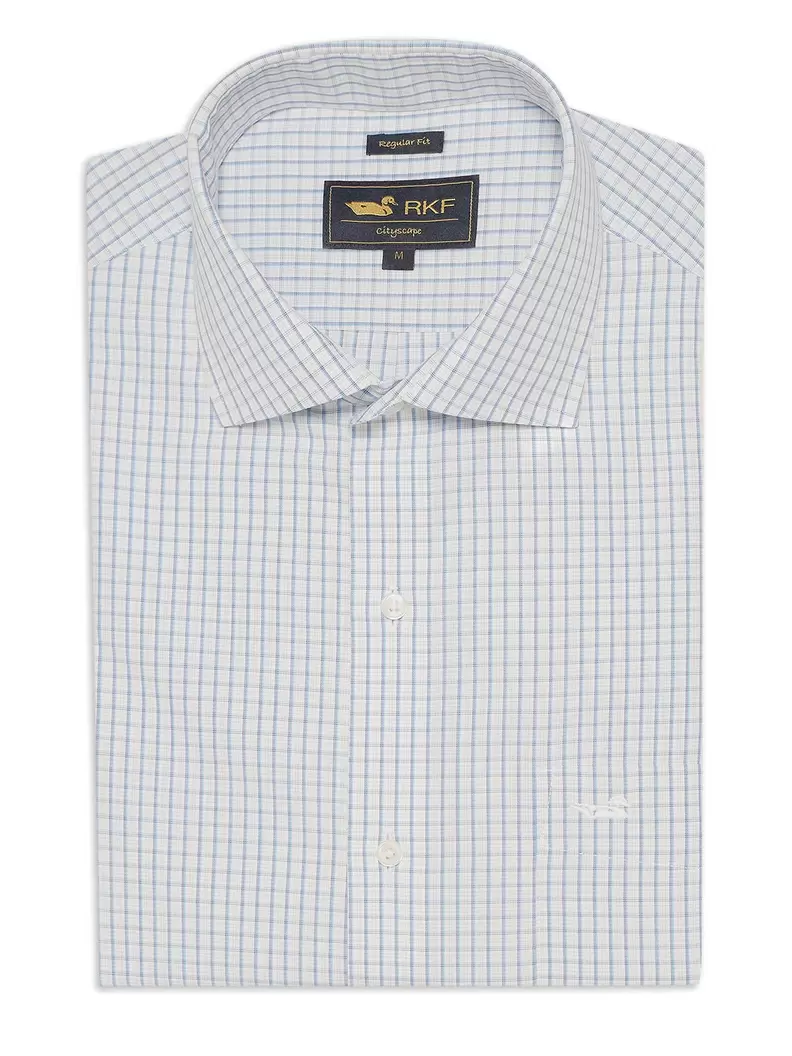Camisa Cuello Italiano Hombre WF Azul Rockford