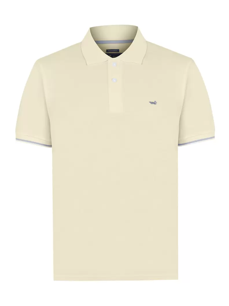 Polera Algodón Pima Hombre Mitchell Amarillo Rockford