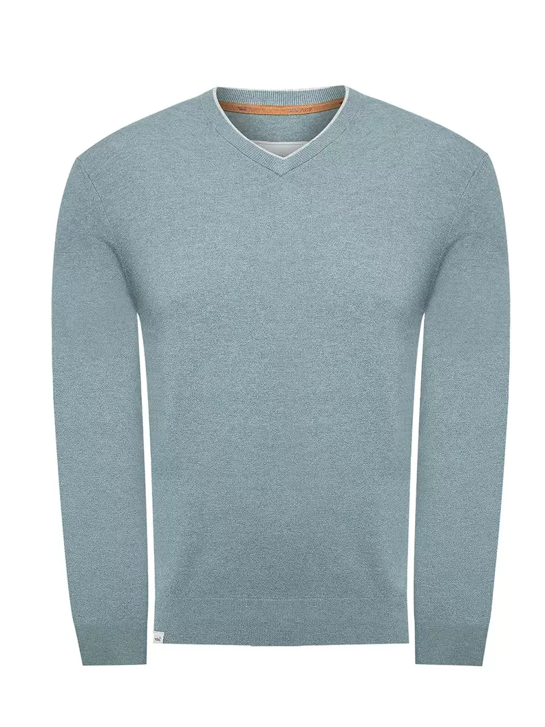 Sweater Fibras Recicladas Hombre Angriv Celeste Rockford