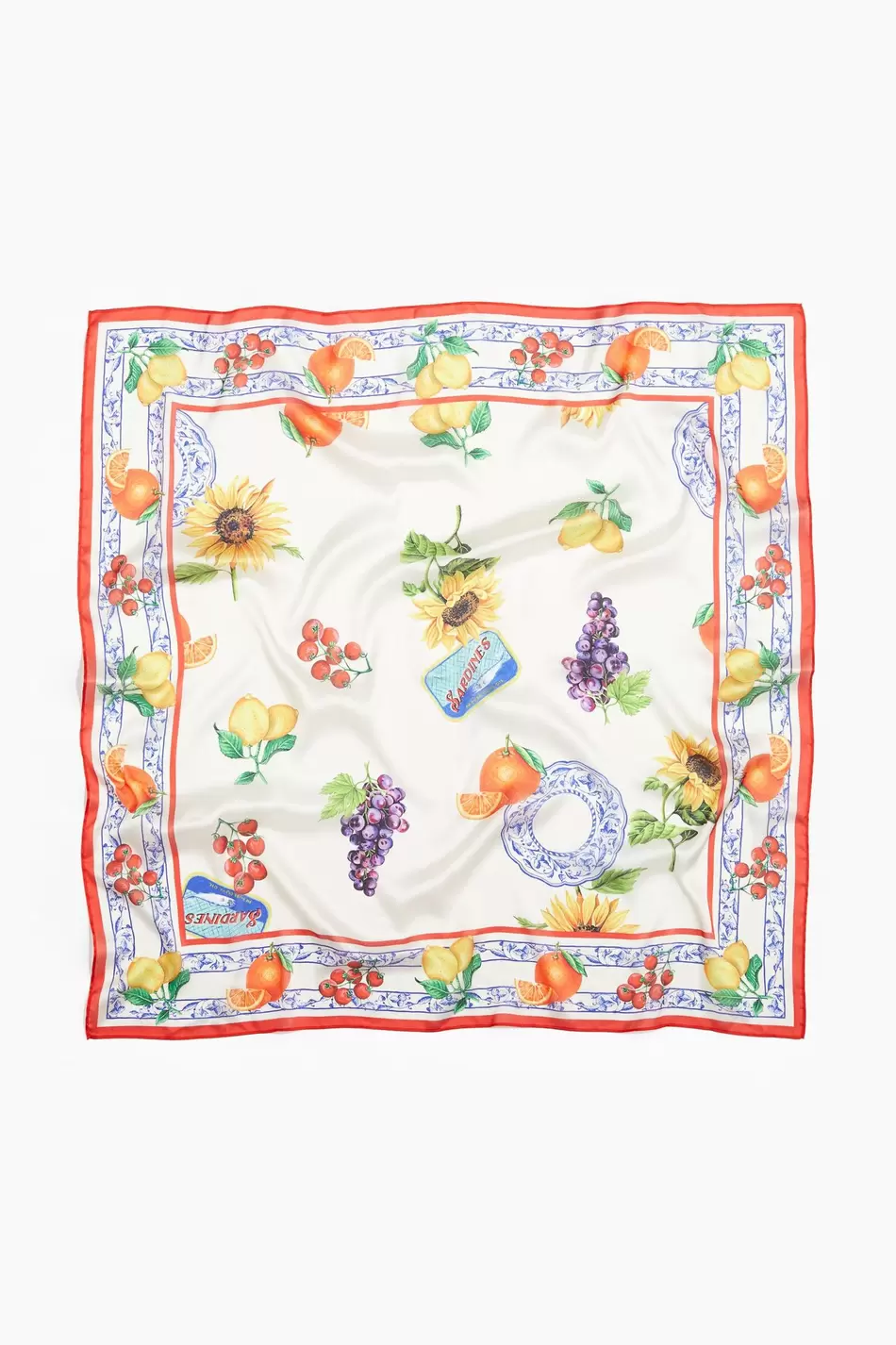 Pañuelo estampado de satín