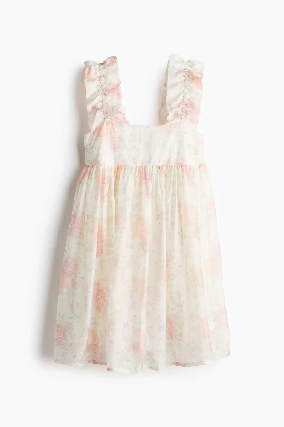 Vestido con tirantes fruncidos