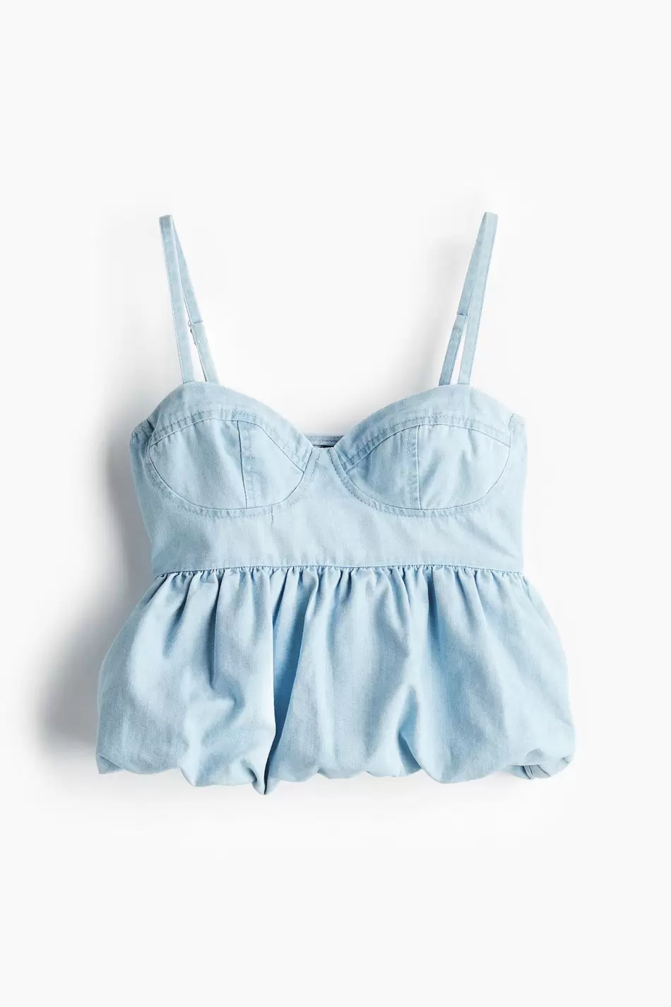 Top bustier en denim