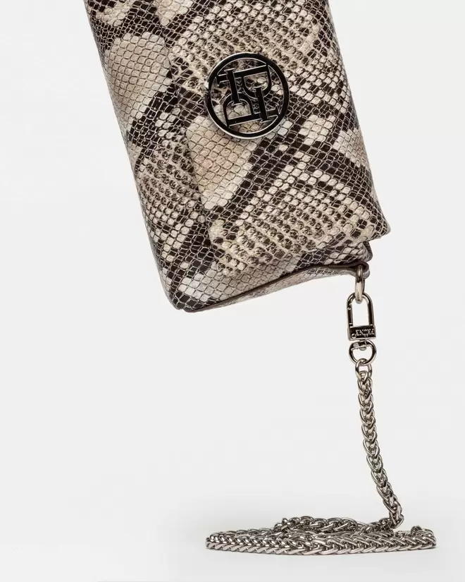 Mini bag Bloom en cuero snake print