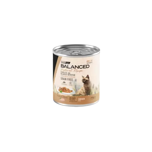 Pack 12 Vitalcan Natural Recipe Gato Adulto Delicados Filetes Pollo - 340 g