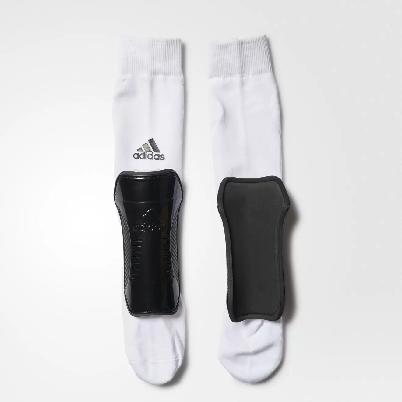 medias con canilleras adidas blanca adulto