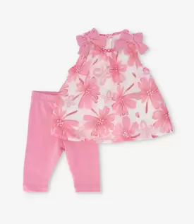 Conjunto recién nacida floreado