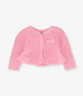 Chaleco recién nacida con lazo y vuelos