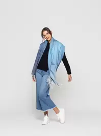Echarpe Mujer Talia Celeste Lineatre
