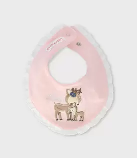 Babero recién nacida con ciervo y vuelos