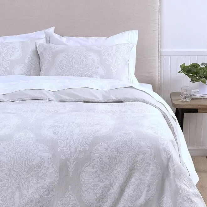 Funda Plumón Jacquard King Perla