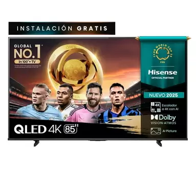 Televisor 85" QLED 4K UHD 85Q6QV Smart TV Hisense