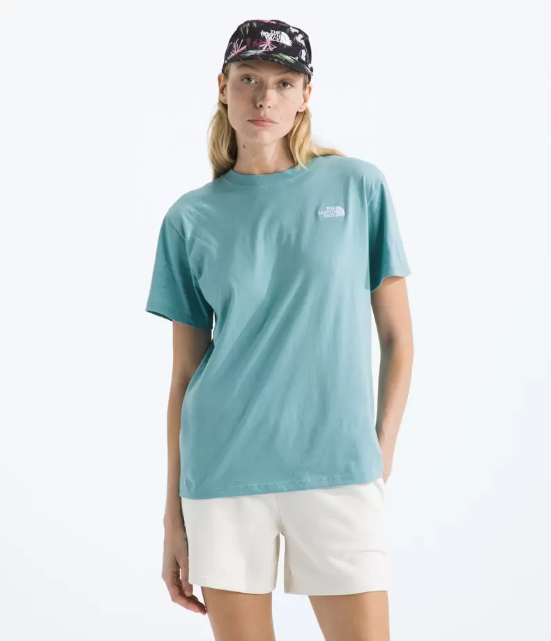 Polera evo emb relaxed short sleeve tee mujer