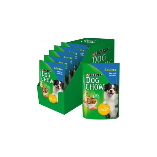 Pack 20 Sobres Dog Chow Pollo 100g