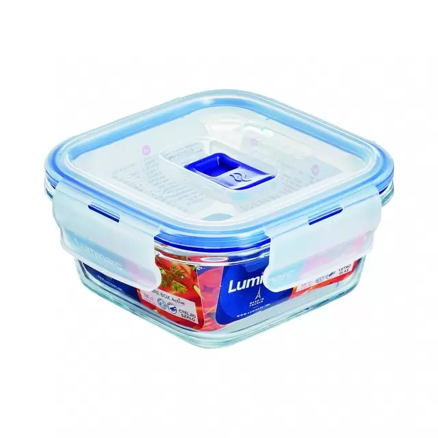 Fuente Cuadrada con Tapa Hermética 380ml N6688 Pure Box...