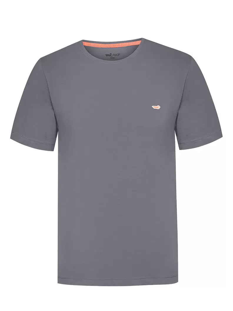 Polera Algodón Orgánico Hombre Basic Azul Rockford