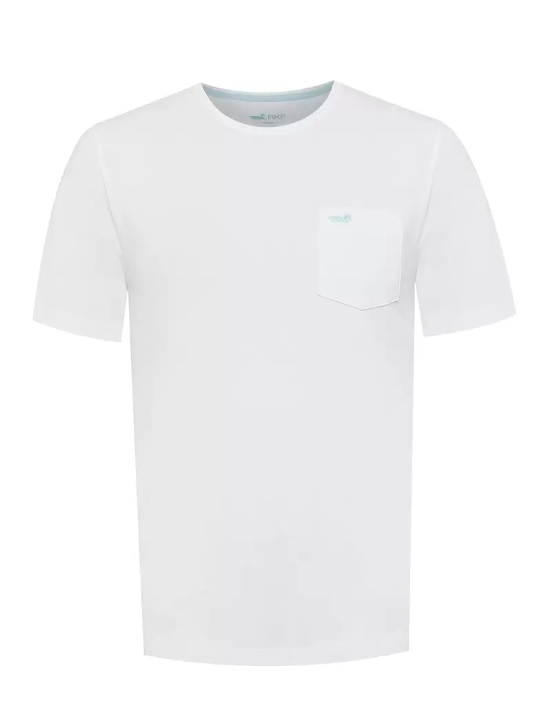 Polera Algodón Orgánico Hombre Basicpoc Blanco Rockford