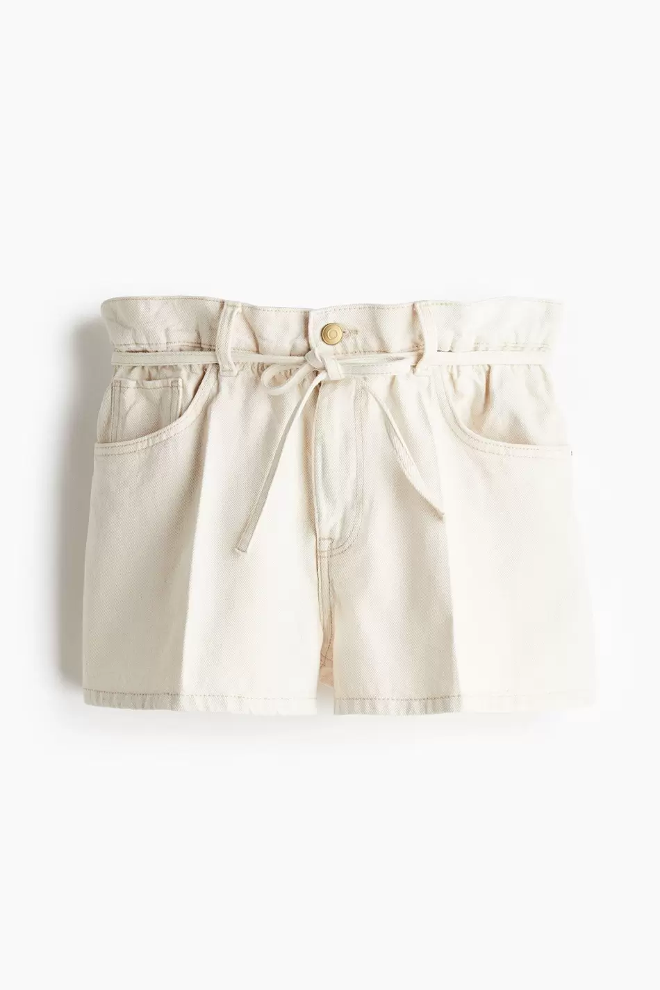 Shorts paper bag en denim High Rise