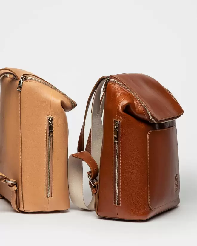 Mochila Mashenka en cuero vegetal liso