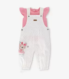 Jardinera recién nacida con corazones y koala