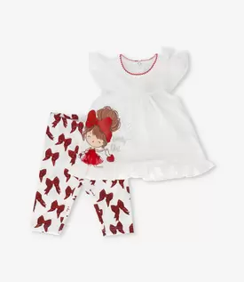 Conjunto recién nacida con lazo