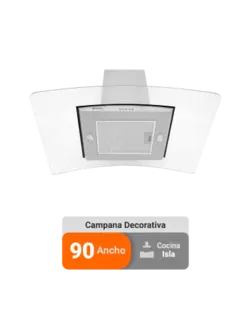 CAMPANA AT-XN 2L CURVEX ISLA 90