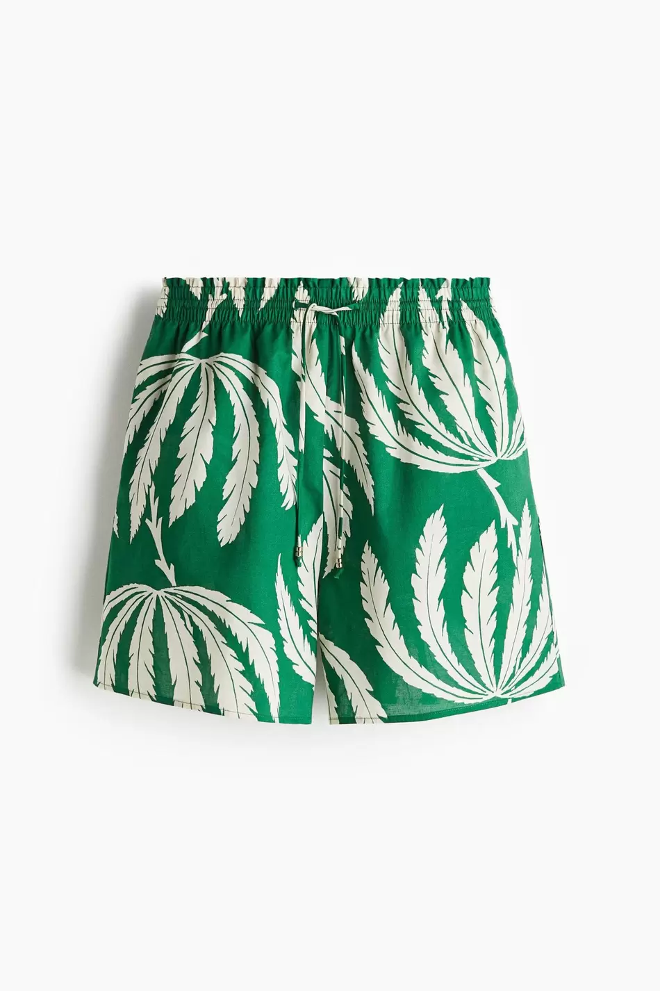 Shorts estampado con cordón de ajuste