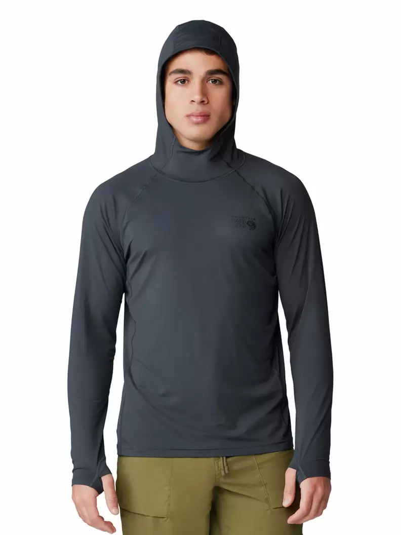 Polera Manga Larga Hombre Crater Lake Gris Mountain Hardwear