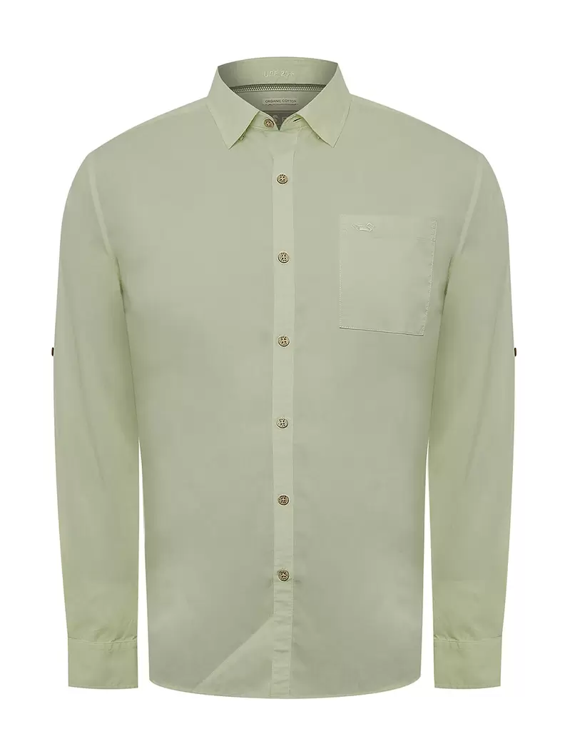 Camisa Algodón Orgánico Hombre Galiton Verde Rockford