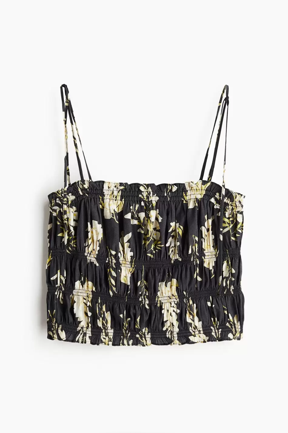 Top fruncido con tirantes de lazo