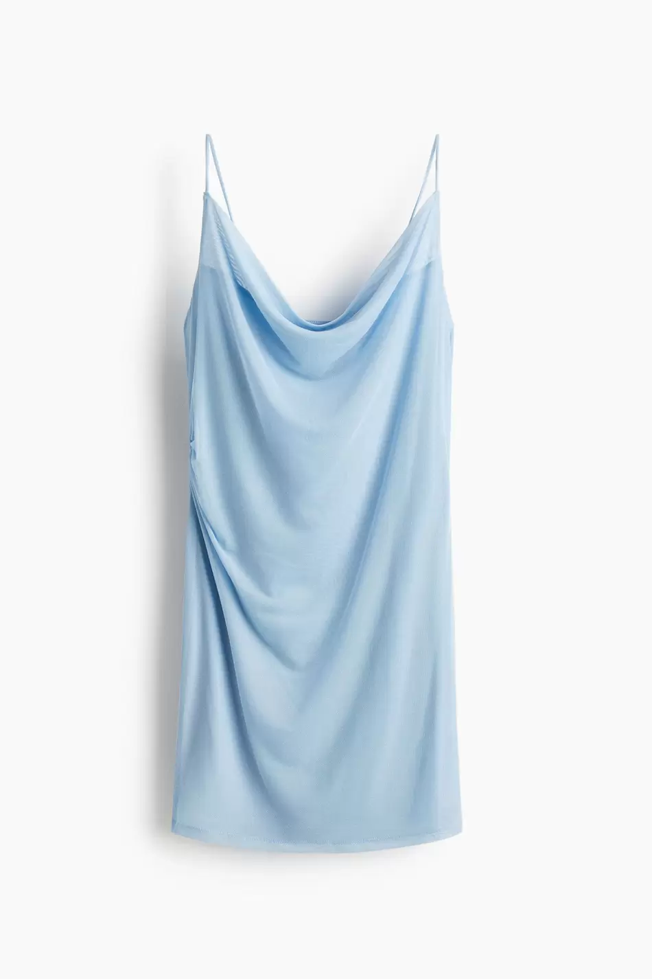 Vestido drapeado de malla