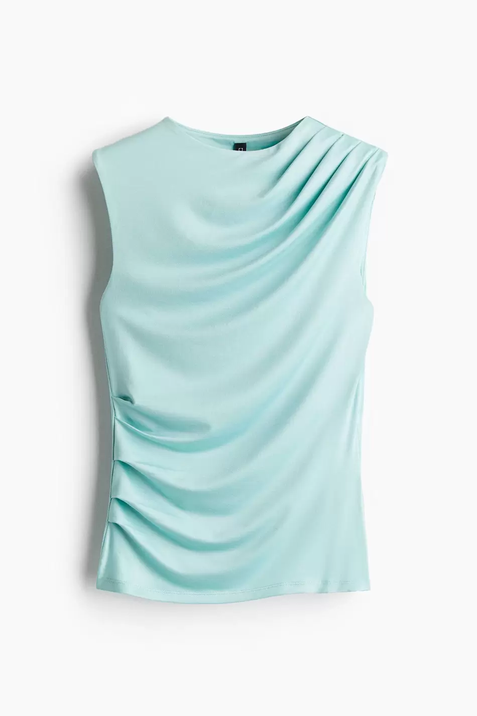 Top drapeado sin mangas