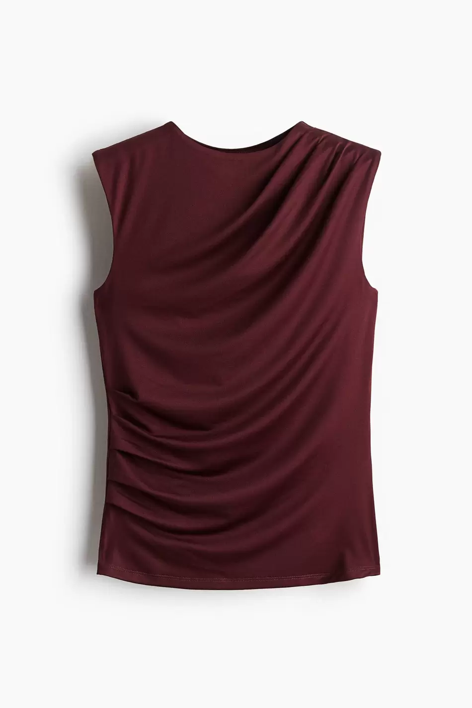 Top drapeado sin mangas