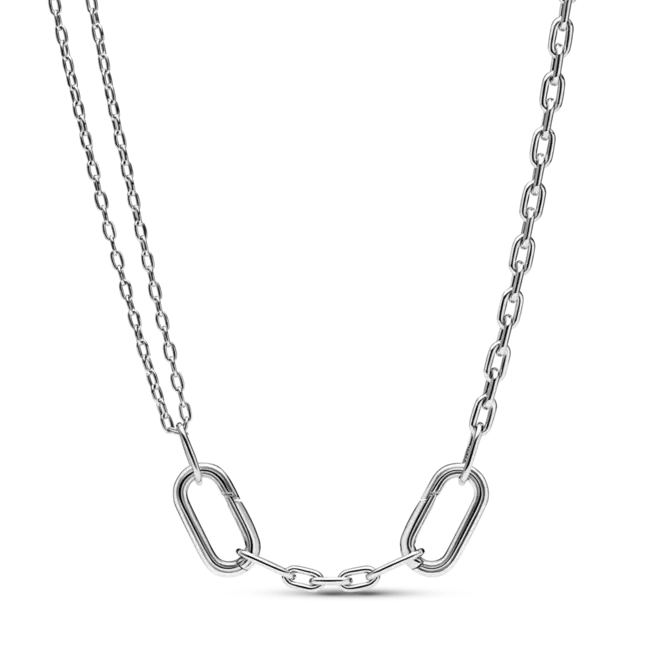 Collar doble de cadena de eslabones Pandora ME Pandora Plata Esterlina