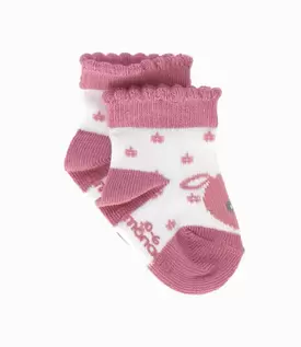 Calcetín recién nacida con conejo