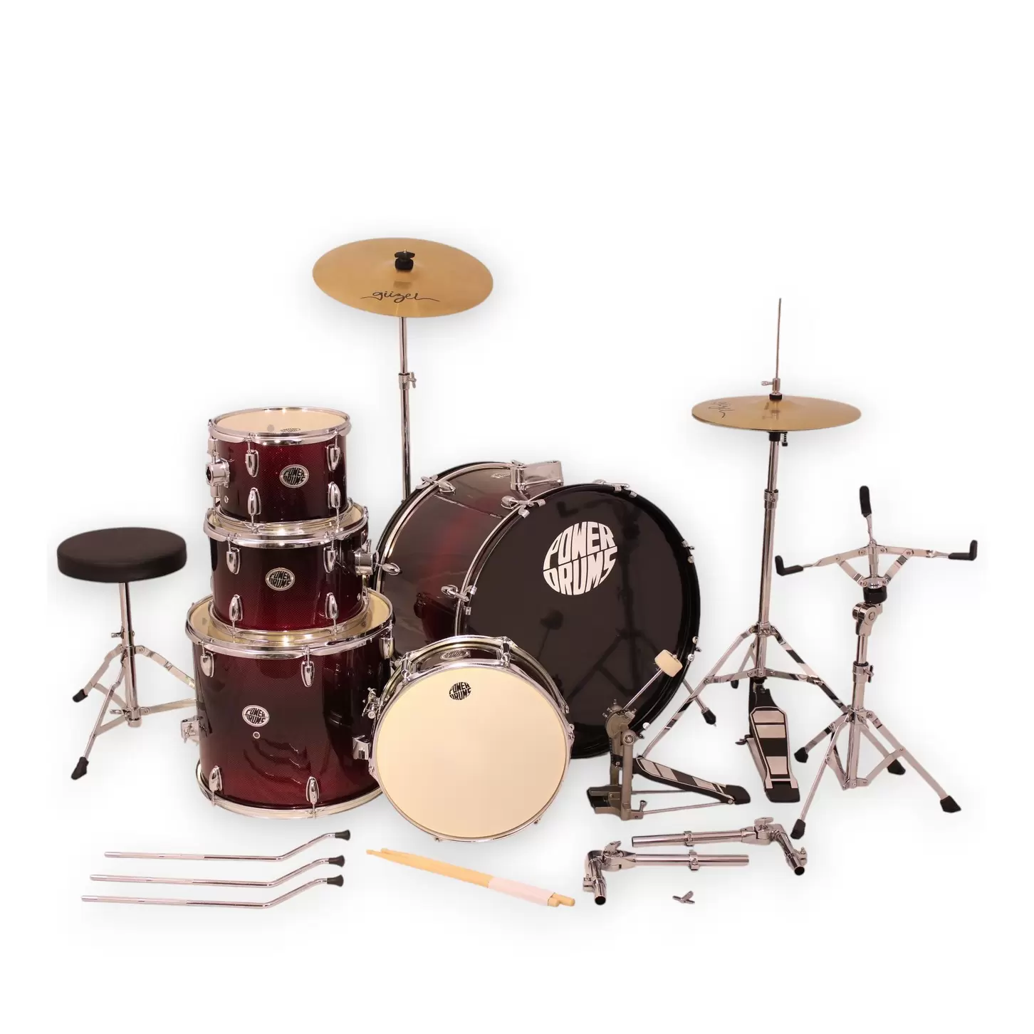 Set de batería acústica PowerDrums CPJ-5 FKR - Red